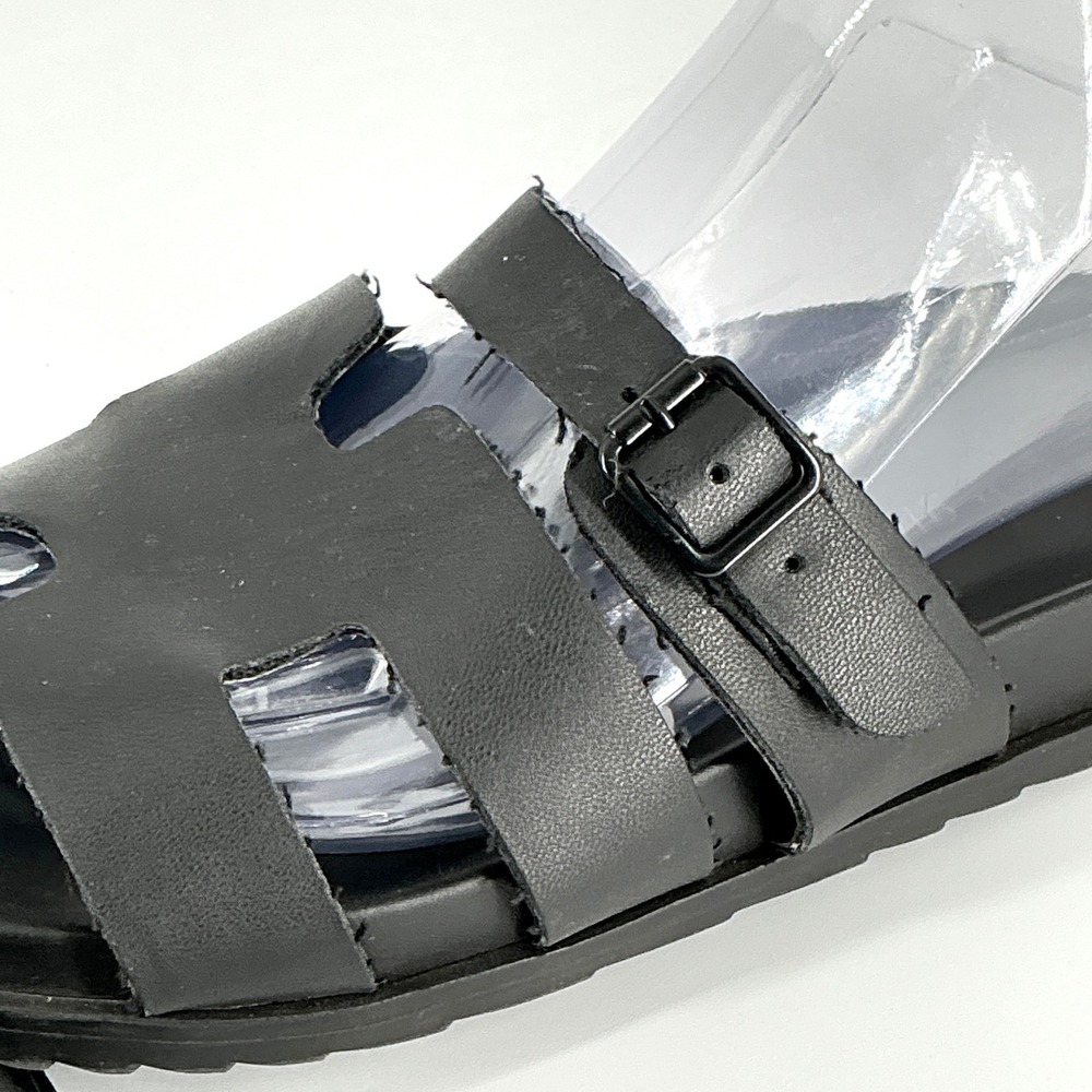 Madden Girl Size 8.5 Black Strappy Slide Sandals Buckle Shoes Dharma - Picture 12 of 12